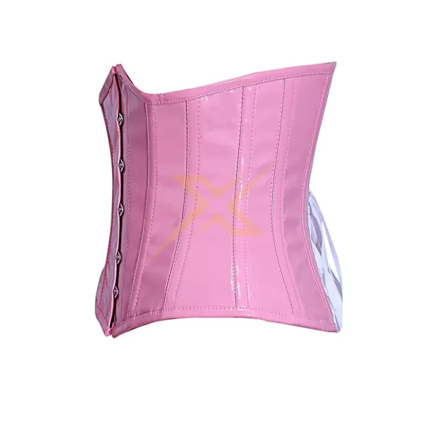 0008 Excel Leather Glossy PVC Heavy Duty Genuine Steel Boned Underbust Corset 3