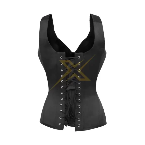 Good Body Shaper With Shoulder Straps and Front Zip Clouser Cotton Corset 1