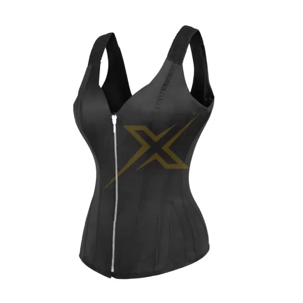 Good Body Shaper With Shoulder Straps and Front Zip Clouser Cotton Corset 2