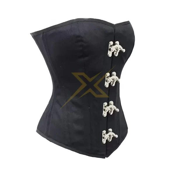 Heavy Duty 26 Double Steel Boned 4 Strong Busk Closure Waist Training Cotton Corset 3