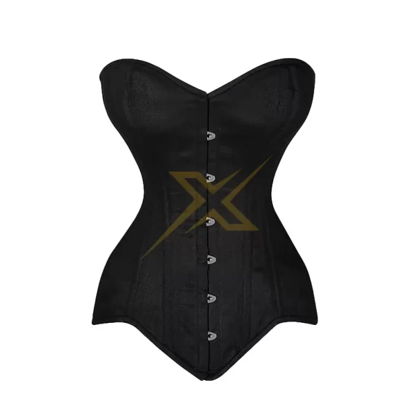Long Line Waist Training Heavy Duty Double Steel Boned Cotton Corset 1