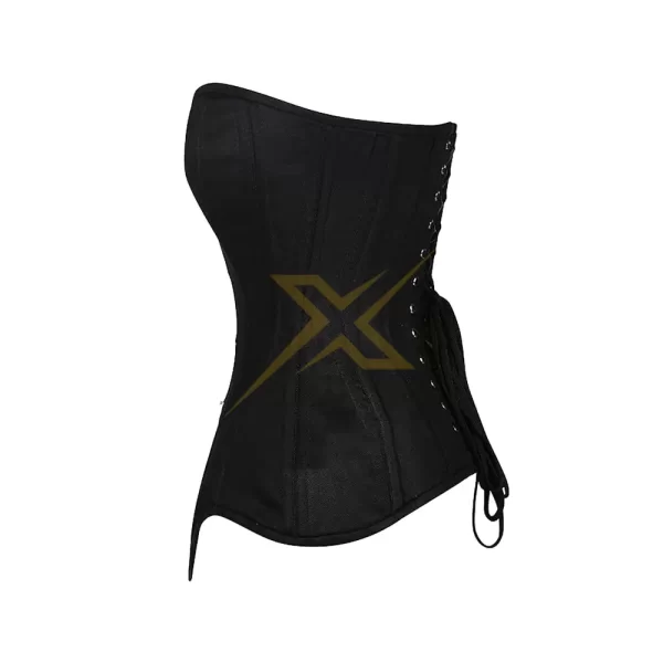 Long Line Waist Training Heavy Duty Double Steel Boned Cotton Corset 3