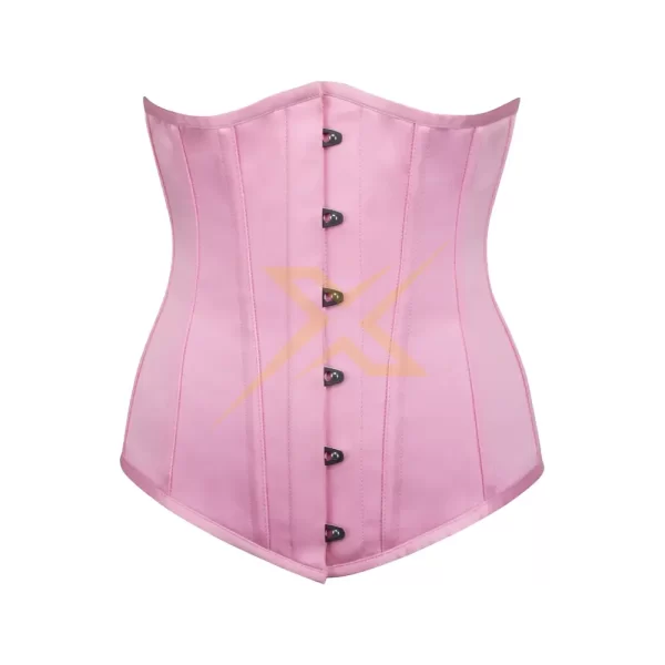 Womens Underbust Heavy Duty Double Steel Boned Cotton Corset 3