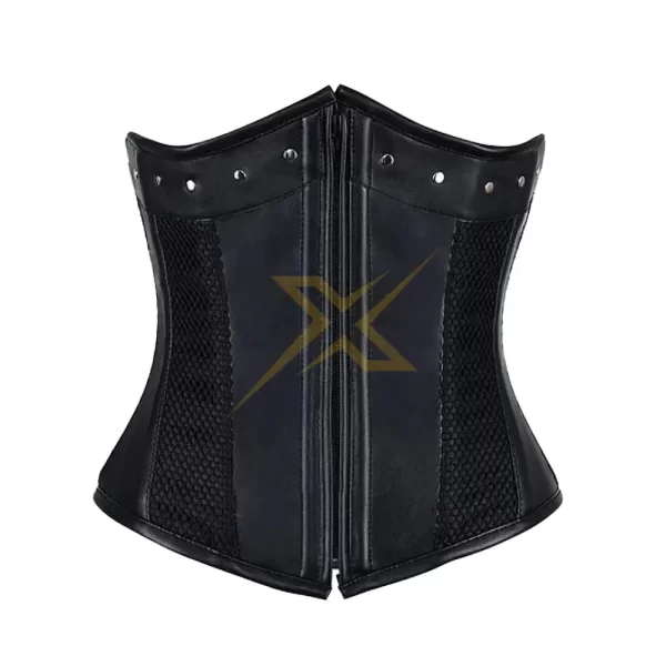Genuine Leather Gothic Heavy Duty Steel Boned Underbust Corset 1