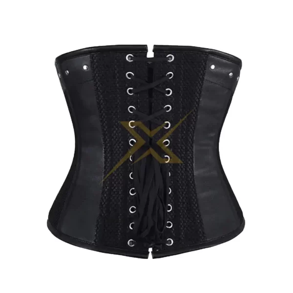 Genuine Leather Gothic Heavy Duty Steel Boned Underbust Corset 2