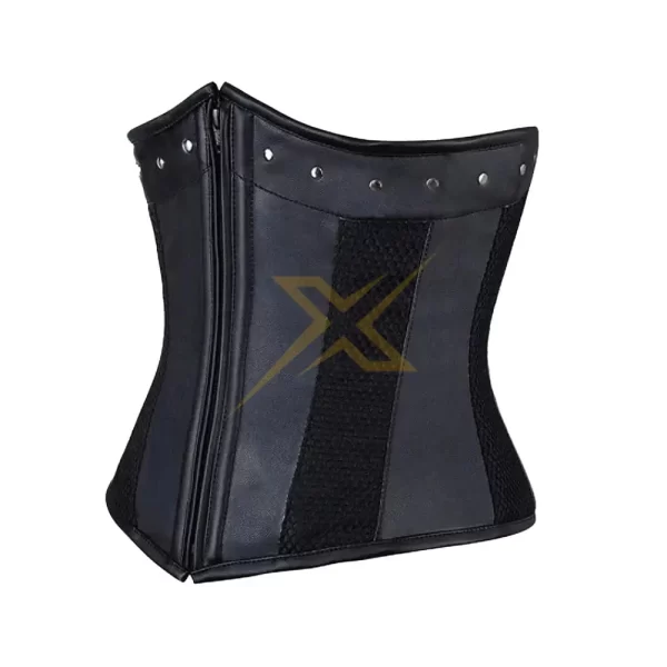 Genuine Leather Gothic Heavy Duty Steel Boned Underbust Corset 3