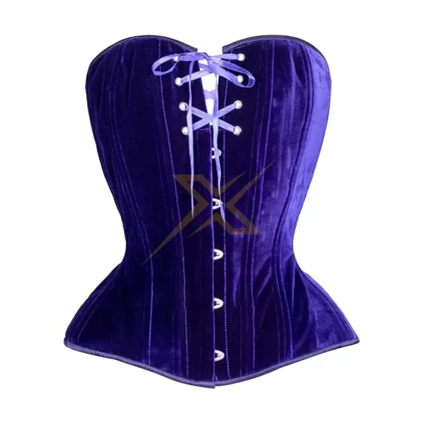 Genuine Underbust Steel Boned Velvet Corset 1