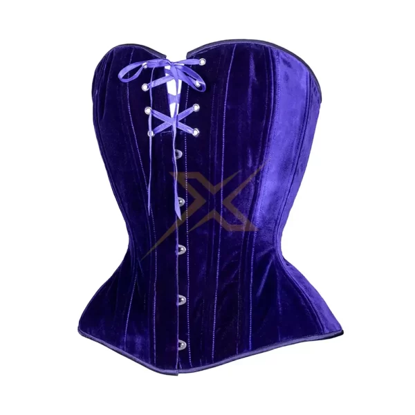 Genuine Underbust Steel Boned Velvet Corset 3