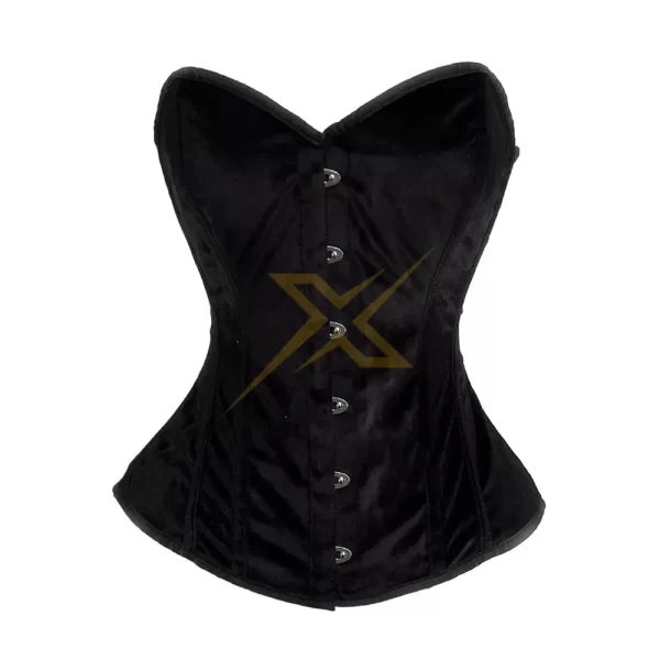 Genuine Velvet Sexy Dress Corset Gothic Steampunk Genuine Steel Boned Customized High Quality Overbust Waist Bustier Top 1
