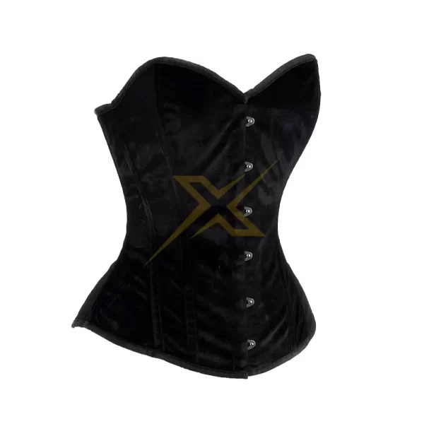 Genuine Velvet Sexy Dress Corset Gothic Steampunk Genuine Steel Boned Customized High Quality Overbust Waist Bustier Top 3