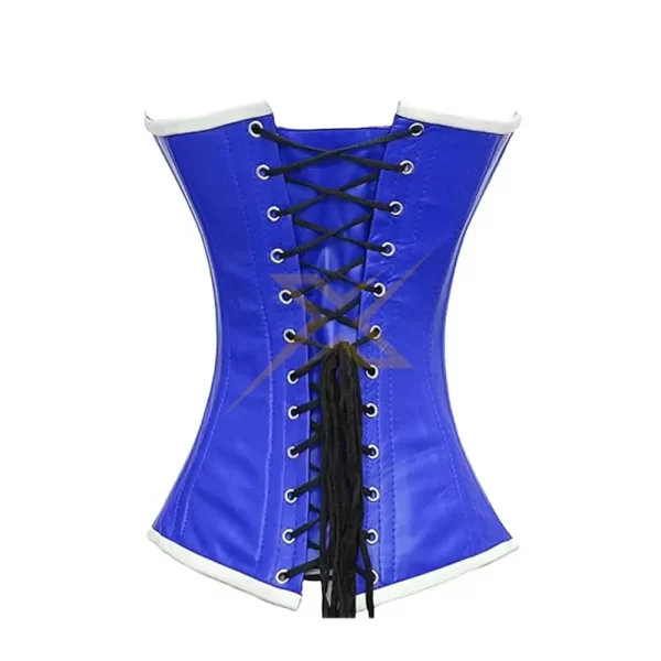 Overbust Tight Shaper Heavy Duty 20 Double Steel Boned Waist Training Leather Corset 2