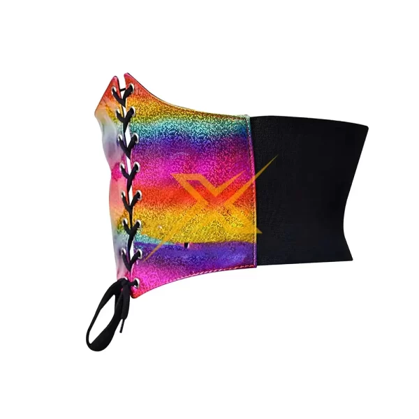 Rainbow Cincher Womens Waist Trainer Plus size Body Shapewear Underbust Waist Wide Instant Shape PVC Hollo Corset belt 2