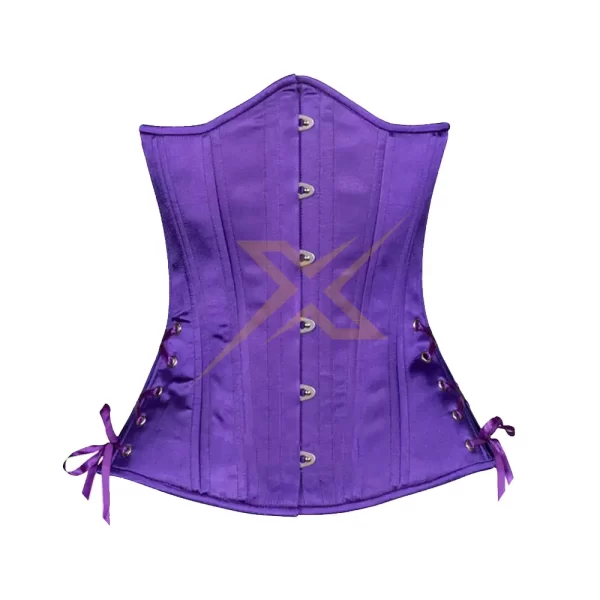 Womens Heavy Duty Double Steel Boned Bodysuit Shaper Satin Genuine Corset 1