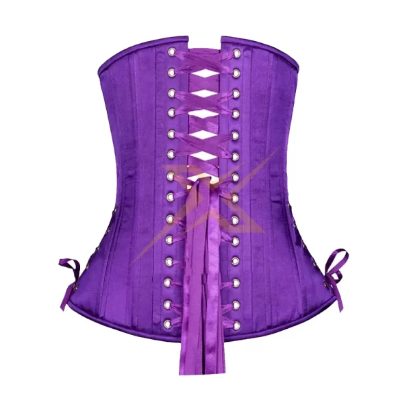 Womens Heavy Duty Double Steel Boned Bodysuit Shaper Satin Genuine Corset 3