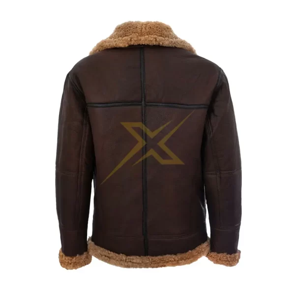 Mens Genuine Vintage B3 Flying Bomber Shearling Aviator pilot Jacket 2