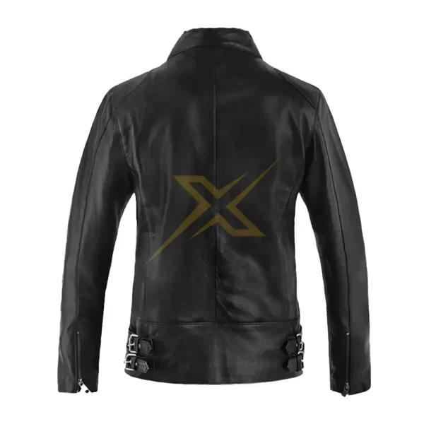 Mens Motorcycle Genuine Real leather Slim Fit Jacket 1