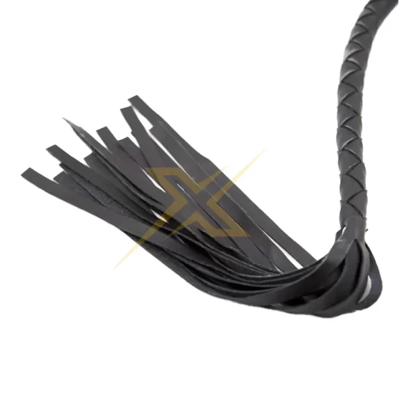 Genuine Black Leather Whip 1