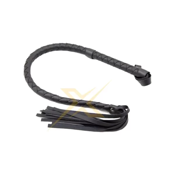 Genuine Black Leather Whip 2