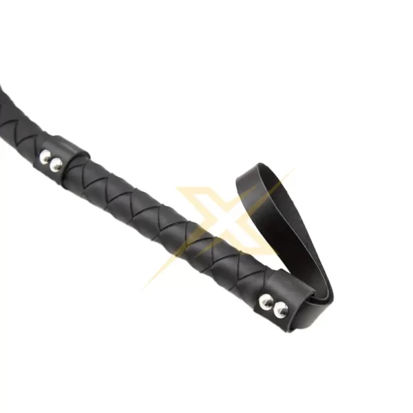Genuine Black Leather Whip 4