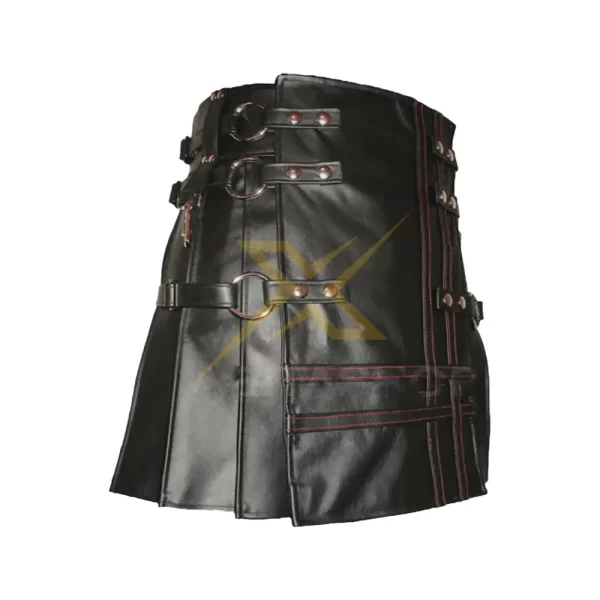Mens Genuine Leather Heavy Kilt 2
