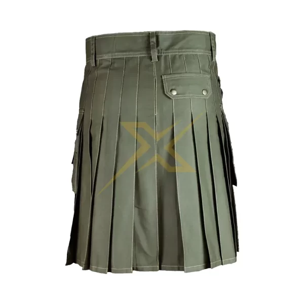 Mens Pure Heavy Cotton Utility kilt 1