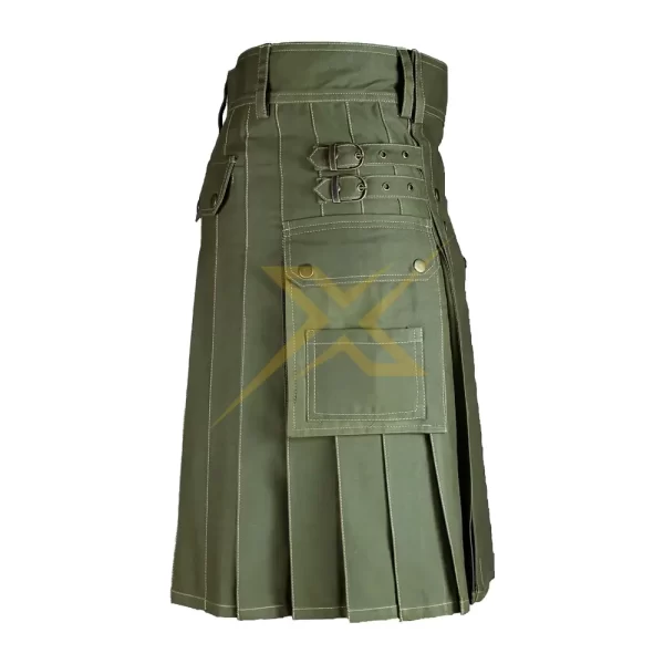 Mens Pure Heavy Cotton Utility kilt 3
