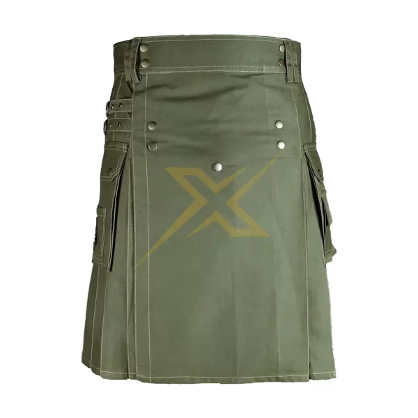 Mens Pure Heavy Cotton Utility kilt 4