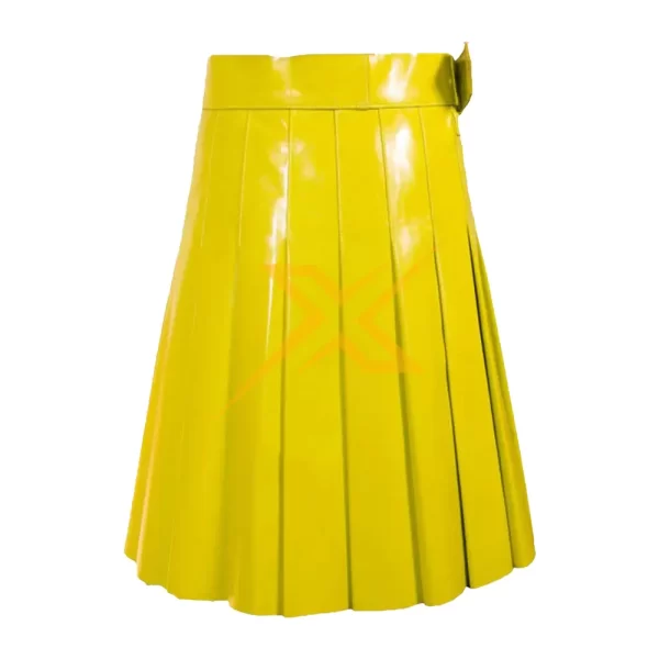 Womens Genuine Cowhide Leather Kilt 1