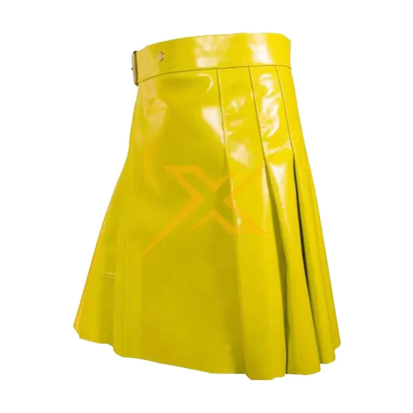 Womens Genuine Cowhide Leather Kilt 3