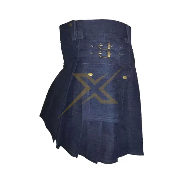 Womens Genuine Denim Utility Kilt 2