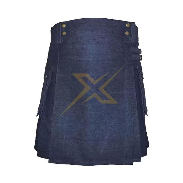 Womens Genuine Denim Utility Kilt 3