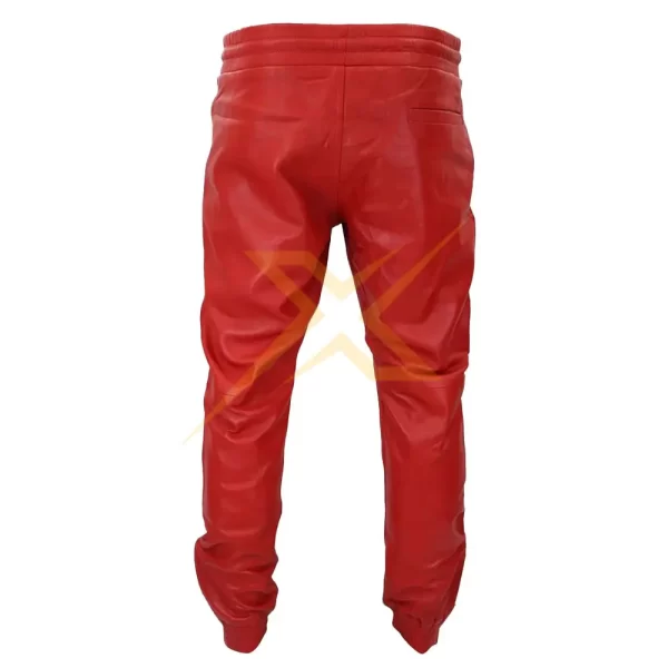 Mens Genuine Elasticated Casual Jogger Jeans Trouser leather Pants 1