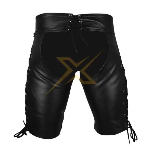 Mens Genuine Lambskin Leather Shorts 1
