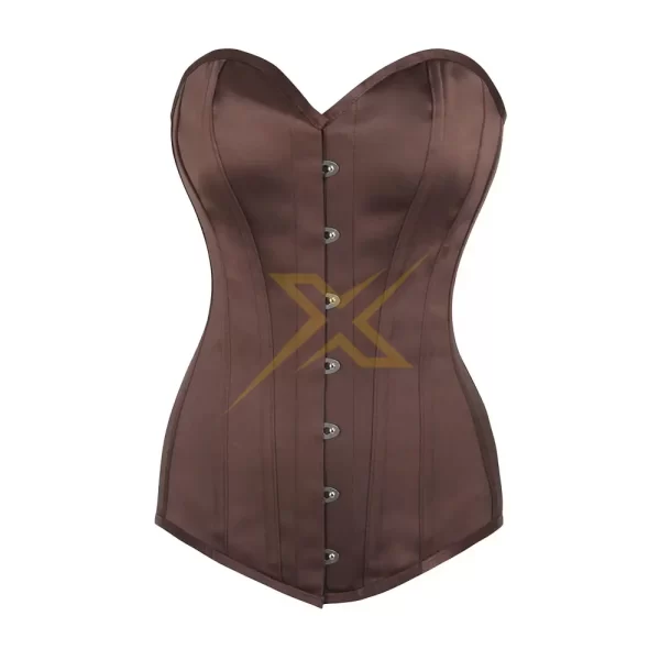 Satin Corset Long Line Heavy Duty Over Bust Corset 1