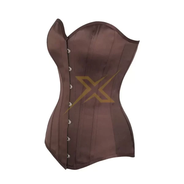 Satin Corset Long Line Heavy Duty Over Bust Corset 3