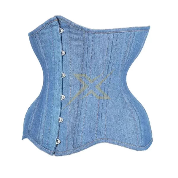 Womens Genuine Denim waist Trainer Under Bust Corset 2