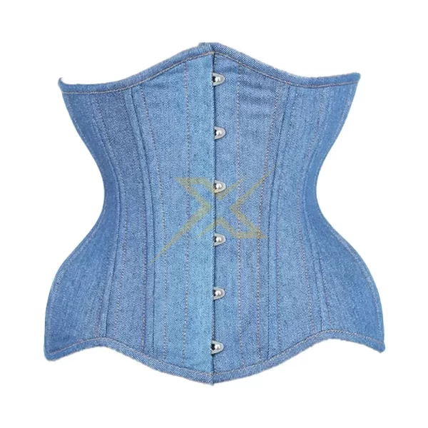 Womens Genuine Denim waist Trainer Under Bust Corset 3