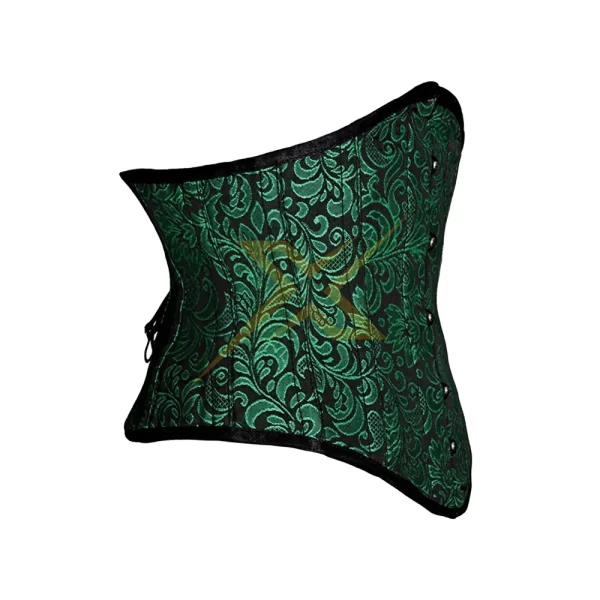 Womens Genuine Brocade Underbust Steel Bone Corset 2