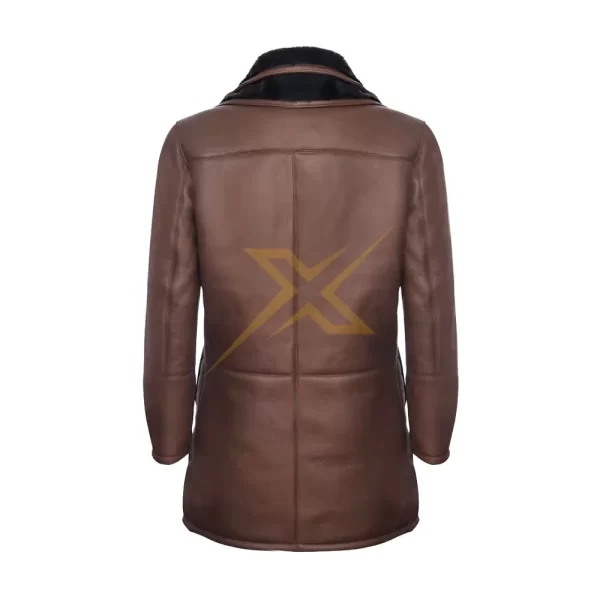 011 Mens Warm Genuine Sheepskin Shearling Pilot Jacket Leather coat 1